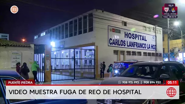 Video muestra fuga de reo de hospital en Puente Piedra. Foto: América Noticias