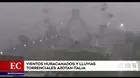 Vientos huracanados y lluvias torrenciales azotan Italia