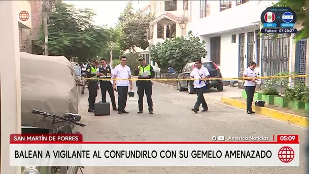 Joven es baleado por error en San Martín de Porres. Foto: América Noticias