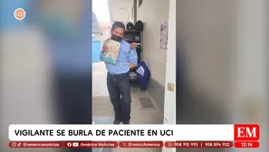 Vigilante de hospital se burla de paciente en UCI en Huancayo. Foto y video: América Noticias