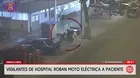 Vigilantes de hospital roban moto de paciente en Miraflores