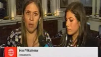 La congresista Yeni Vilcatoma