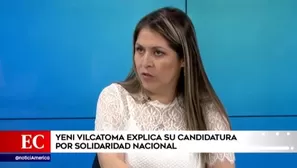 Yeni Vilcatoma explicó su candidatura por Solidaridad Nacional. Foto y video: América Noticias