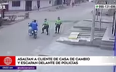 Villa María del Triunfo: Asaltan a cliente de casa de cambio y escapan delante de policías - Noticias de asalto-ferreteria