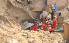 Villa María del Triunfo: Bomberos rescataron a tres obreros sepultados por cerro de arena - Noticias de precio-del-dolar