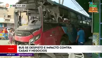 Bus se despistó en Villa María del Triunfo. Foto y video: América Noticias