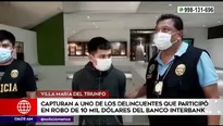 Detienen a asaltante de banco.