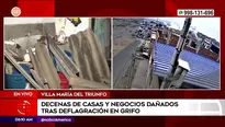 Deflagración de gas en Villa María del Triunfo. Foto y video: América Noticias