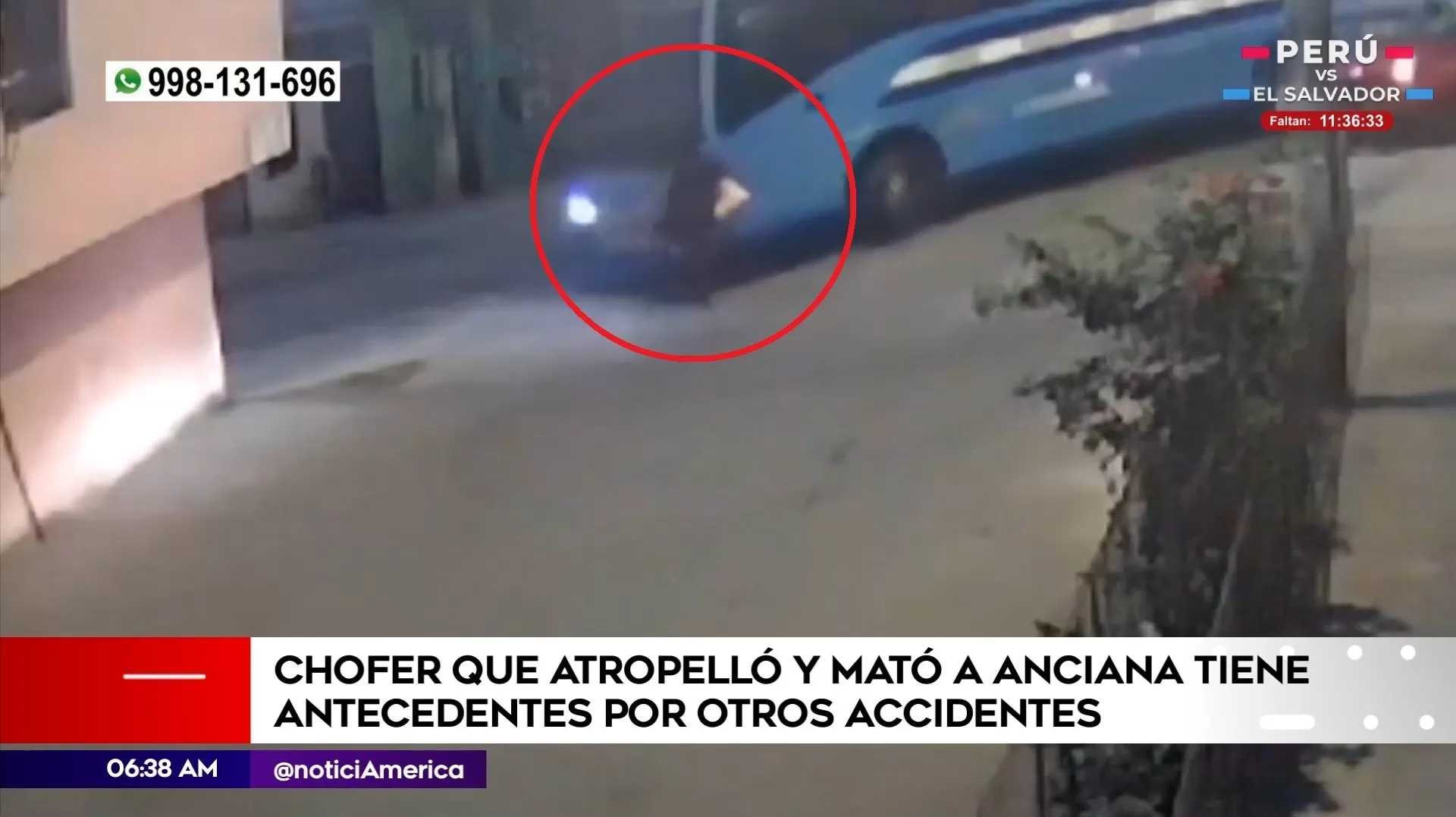 Chofer que atropelló y mató a anciana tiene antecedentes por otros accidentes. Foto: América Noticias