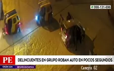 Villa María del Triunfo: Delincuentes en grupo roban auto en pocos segundos - Noticias de oso-anteojos