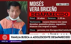 Villa María del Triunfo: Familia busca a adolescente desaparecido - Noticias de desaparecidos