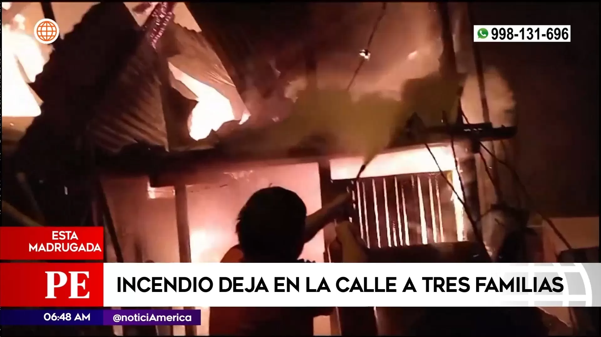 Incendio en Villa María del Triunfo. Foto: América Noticias