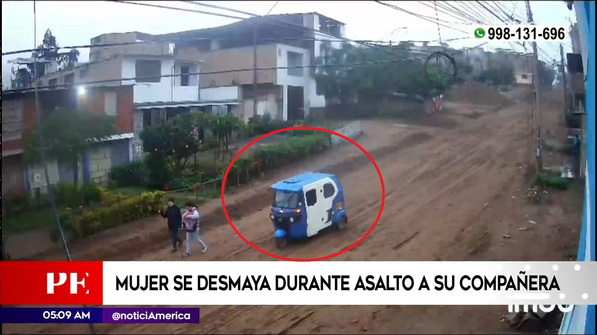 Mujer se desmayó durante asalto en Villa María del Triunfo. Foto: América Noticias
