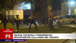 Pelea en Villa María del Triunfo. América Noticias