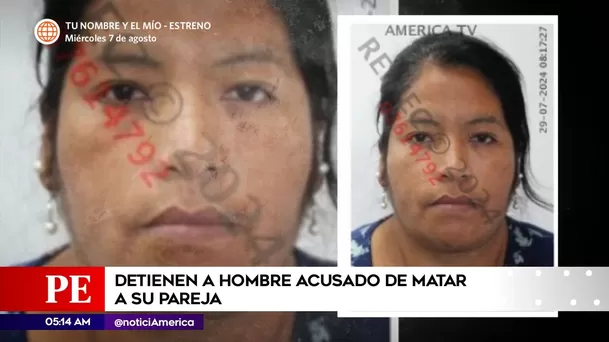 Hombre acusado de matar a su pareja. Foto: América Noticias