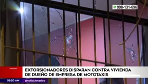 Delincuentes a bordo de una moto dispararon contra la casa del empresario y dirigente / Fuente: América Noticias