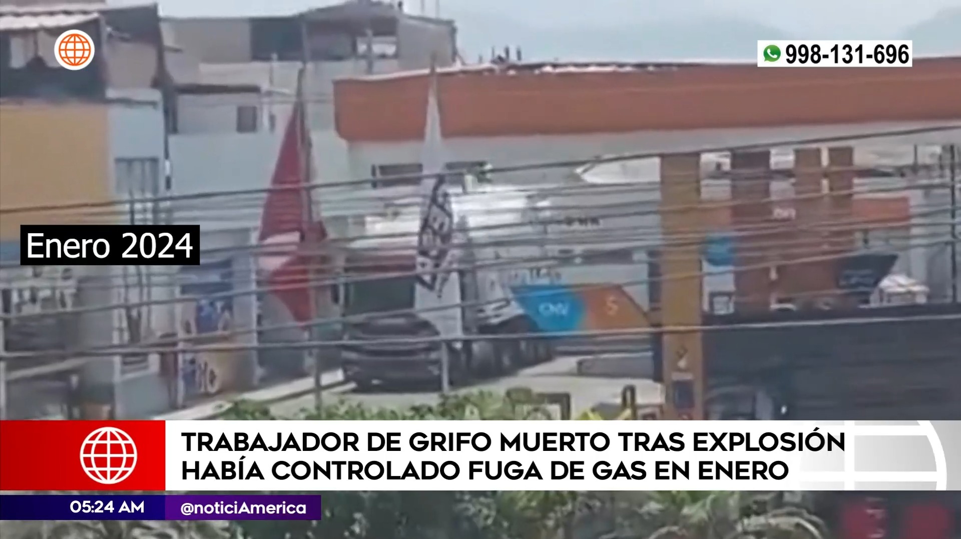 Trabajador murió tras explosión en grifo en Villa María del Triunfo. Foto: América Noticias