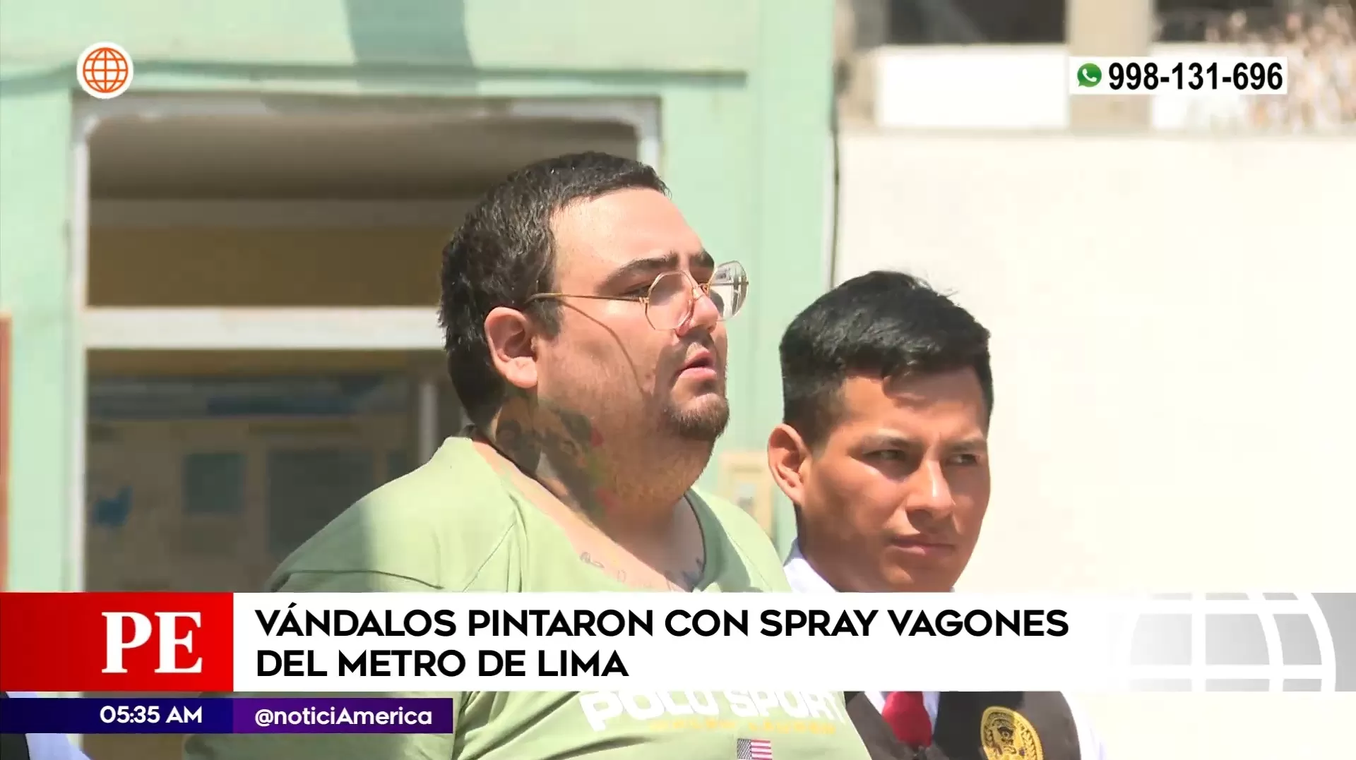 Vándalos pintaron vagones del Metro de Lima. Foto: América Noticias