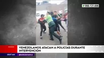 Venezolanos atacan a policías en Villa María del Triunfo. Foto y video: América Noticias