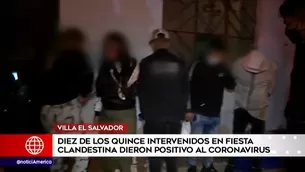 Fiesta clandestina en Villa El Salvador.