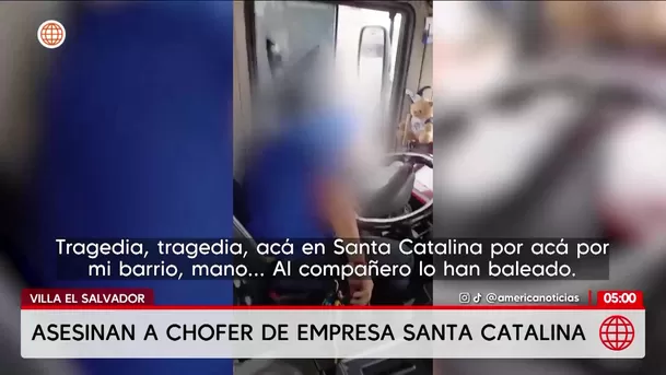 Asesinan a conductor de empresa Santa Catalina en Villa El Salvador. Foto: América Noticias