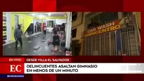 Villa El Salvador: delincuentes asaltan gimnasio en menos de un minuto