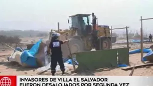 Desalojo en Villa El Salvador. Foto: captura de TV