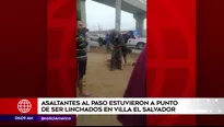 Delincuentes casi fueron linchados. América Noticias