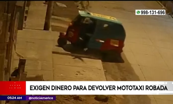 Villa El Salvador: Exigen dinero para devolver mototaxi robada