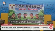 Villa El Salvador: Frustran robo en colegio y capturan a ladrones