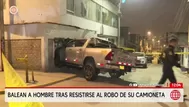 Villa El Salvador: Hombre baleado al resistirse al robo de auto