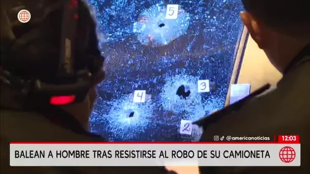 Hombre baleado tras resistirse al robo de su camioneta en Villa El Salvador. Foto: América Noticias