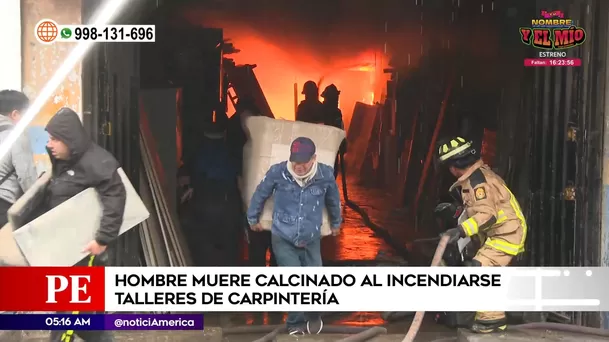 Hombre murió en incendio en Villa El Salvador. Foto: América Noticias Hombre murió en incendio en Villa El Salvador. Foto: América Noticias
