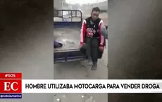 Villa El Salvador: Hombre utilizaba motocarga para vender droga - Noticias de villa-maria-triunfo