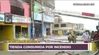 VES: Incendio consumió almacén de pintura ubicado en el Parque Industrial 