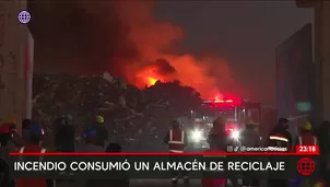 Incendio en almacén de reciclaje en Villa El Salvador. Foto y video: AN 