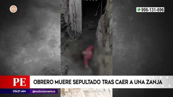 Obrero murió al caer a zanja en Villa El Salvador. Foto: América Noticias