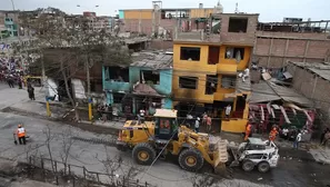 Viviendas afectadas en Villa El Salvador. Foto: Andina