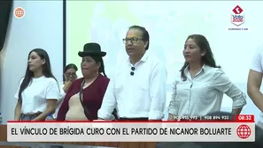 El vínculo de Brígida Curo con el partido de Nicanor Boluarte. Foto y video: Unidad de investigación