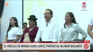 El vínculo de Brígida Curo con el partido de Nicanor Boluarte. Foto y video: Unidad de investigación