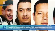 Violencia en el transporte público: Cuatro choferes asesinados