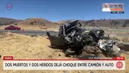 Violento accidente en Puno deja dos muertos y dos heridos