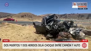 Violento accidente en Puno deja dos muertos y dos heridos. Foto y video: América Noticias