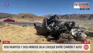Violento accidente en Puno deja dos muertos y dos heridos. Foto y video: América Noticias