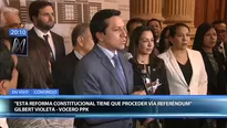 Pleno del Congreso aprobó con 112 votos a favor el proyecto de la reforma constitucional del CNM. Foto: captura de TV