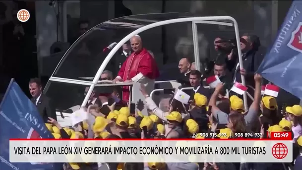 Visita del papa León XIV al Perú generaría 300 millones de soles. Foto: América Noticias Visita del papa León XIV al Perú generaría 300 millones de soles. Foto: América Noticias