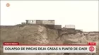 Vivienda queda al borde del colapso en Puente Piedra