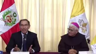 Vizcarra sostuvo reunión con obispos peruanos. Foto: Captura de TV