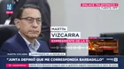 Vizcarra cuestiona su traslado a Ancón II y habla de persecución