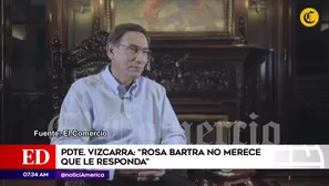 El presidente Martín Vizcarra responsabilizó a Rosa Bartra. Foto y Video: El Comercio